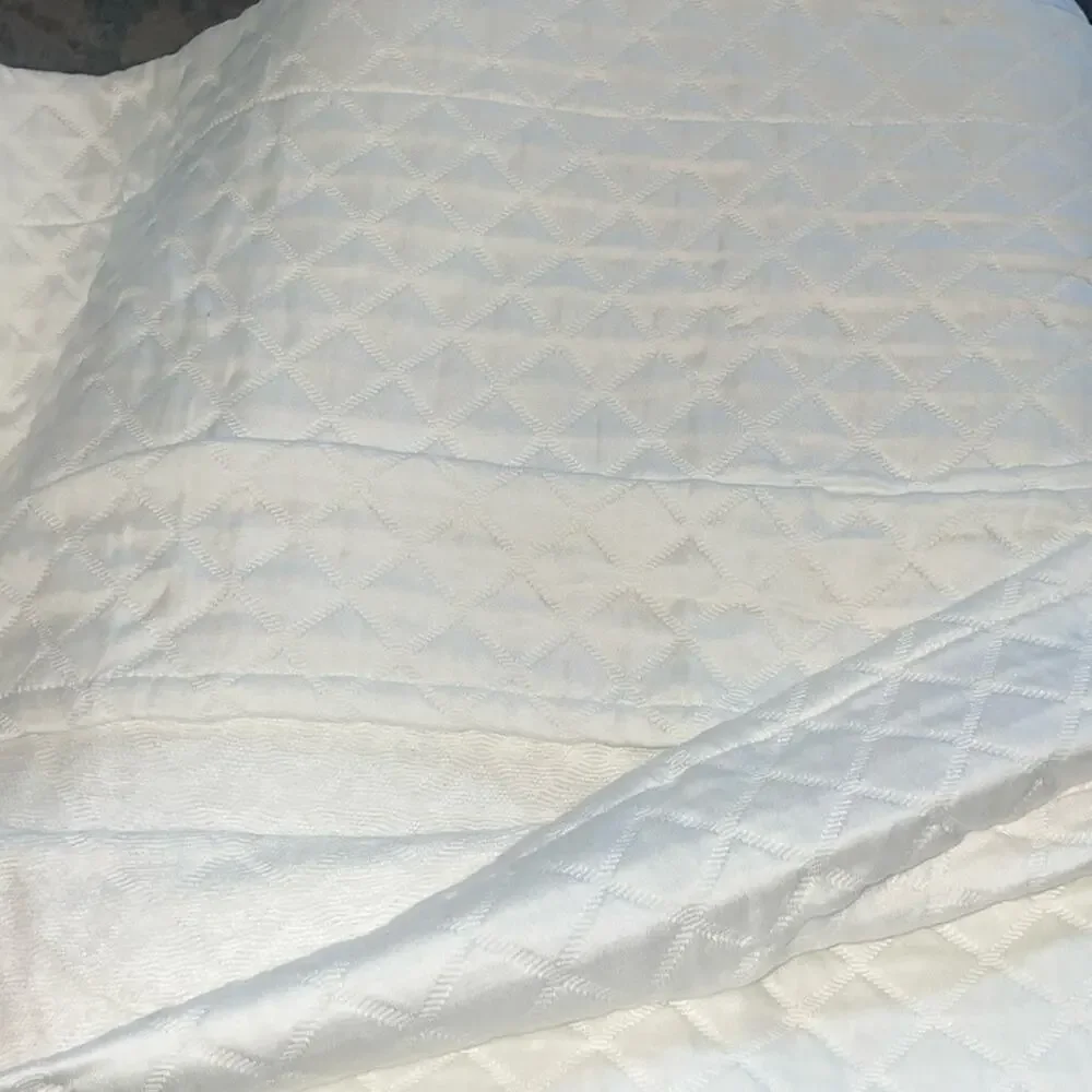Matouk Quilted Euro Sham in‎ White Cotton Percale Gemma